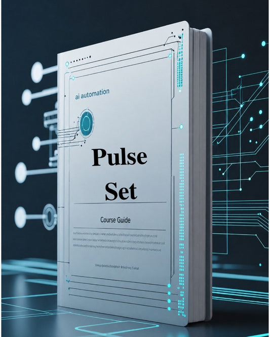 Book titled 'Pulse Set' with 'ai automation' on a futuristic background