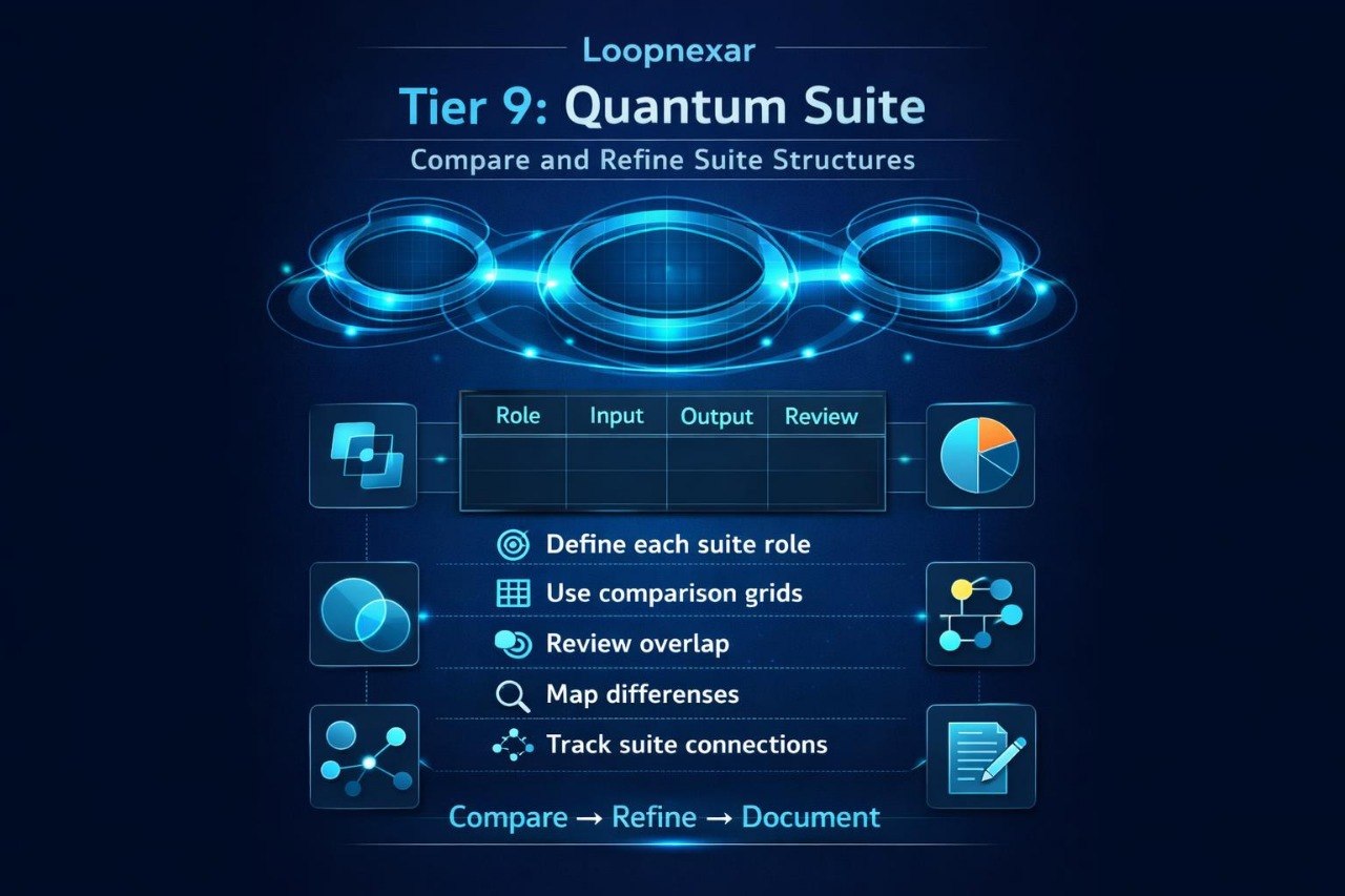 Loopnexar Tier 9 Quantum Suite diagram on a dark background