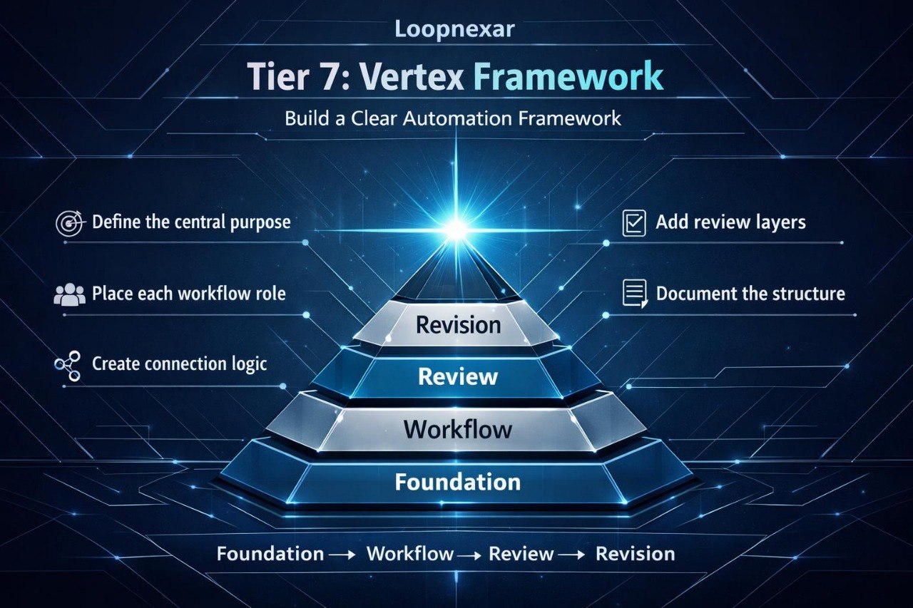 Loopnexar Tier 7 Vertex Framework diagram on a dark background